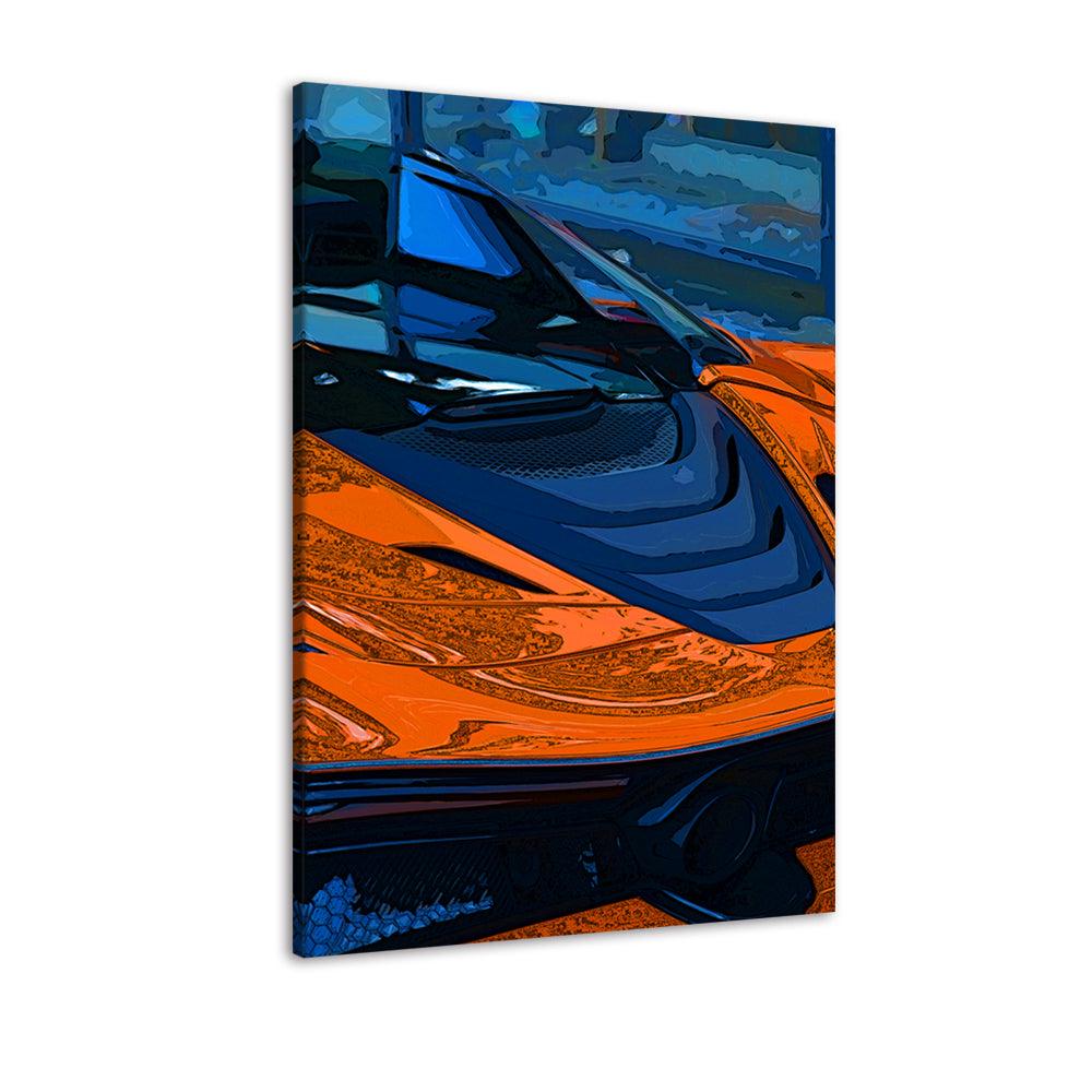 The Orange Formula 1 Car 1 Piece HD Multi Panel Canvas Wall Art Frame - Original Frame