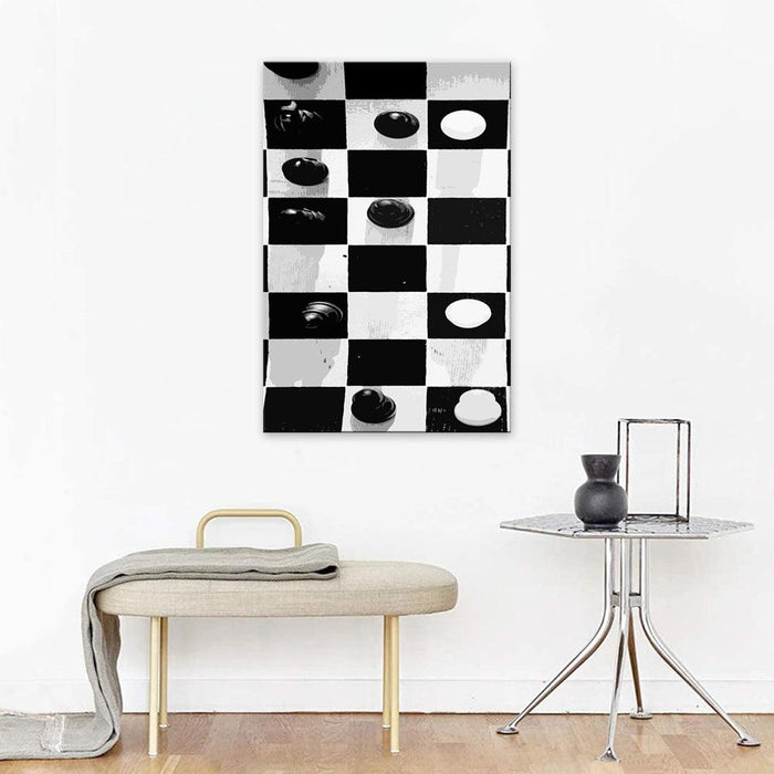 The Chess Moves 1 Piece HD Multi Panel Canvas Wall Art Frame - Original Frame