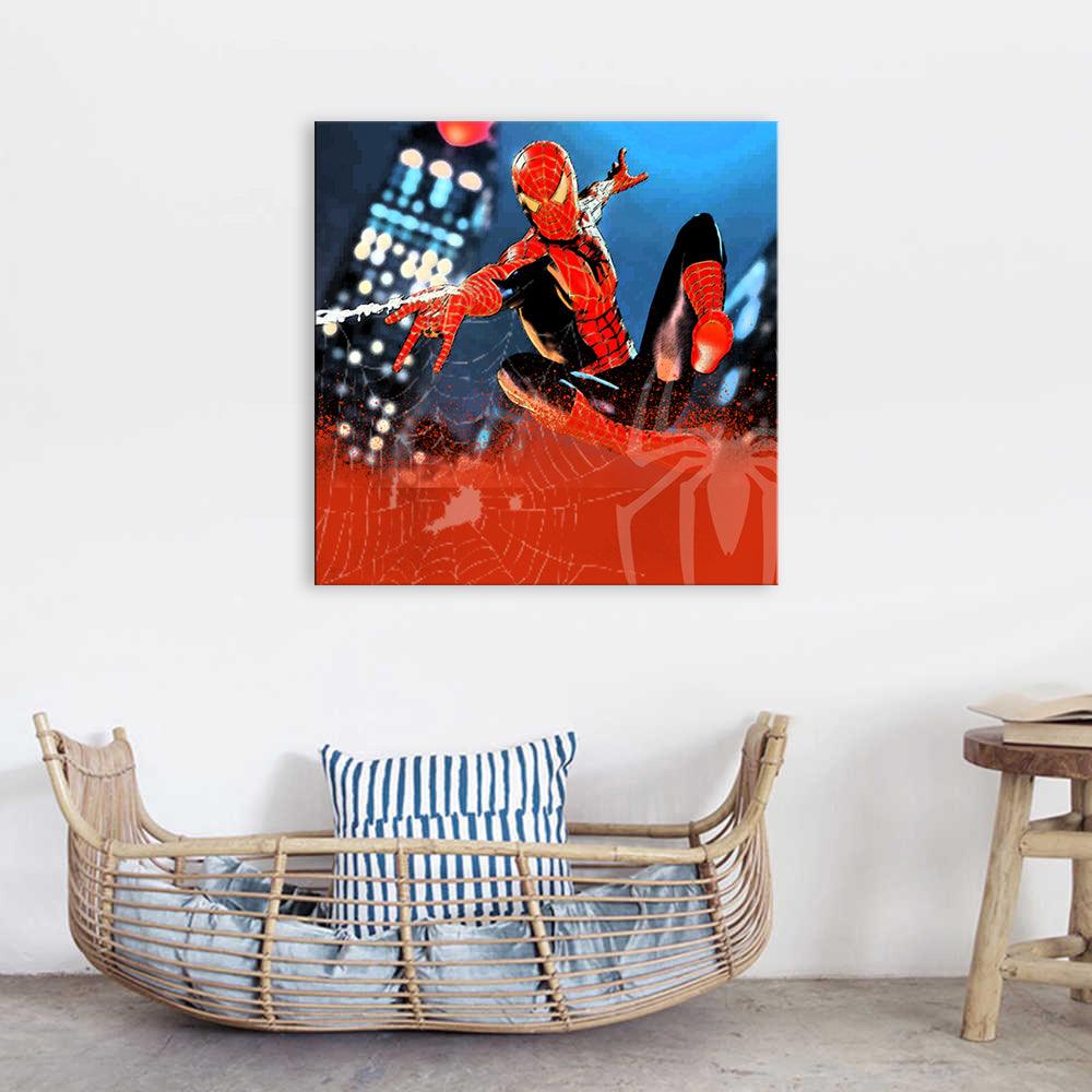 Spiderman Multiverse 1 Piece HD Multi Panel Canvas Wall Art - Original Frame