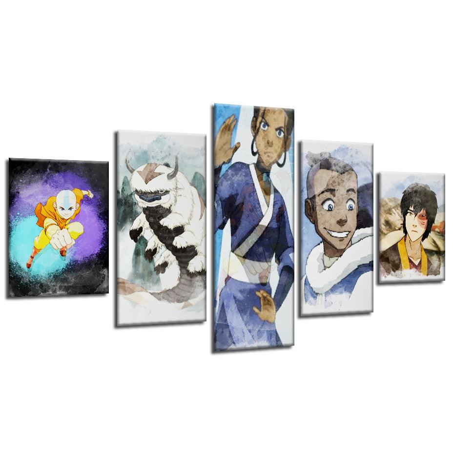 Avatar 5 Piece HD Multi Panel Canvas Wall Art Frame - Original Frame