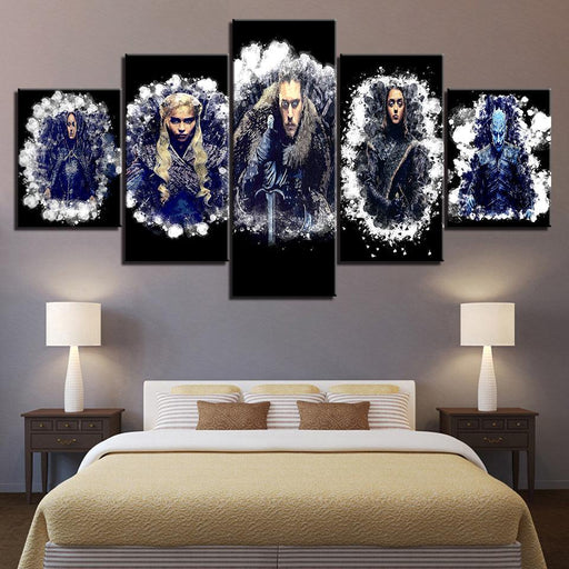 Game Of Throne GOT 5 Piece HD Multi Panel Canvas Wall Art Frame - Original Frame