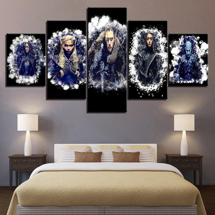 Game Of Throne GOT 5 Piece HD Multi Panel Canvas Wall Art Frame