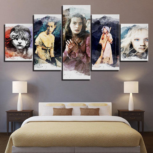 Multi Character 5 Piece HD Multi Panel Canvas Wall Art Frame - Original Frame