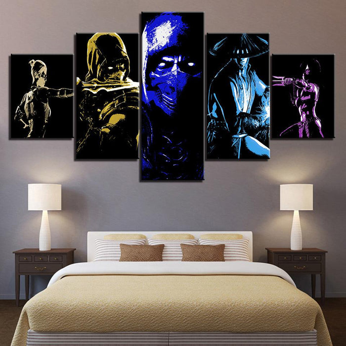 The Neon Team 5 Piece HD Multi Panel Canvas Wall Art Frame - Original Frame