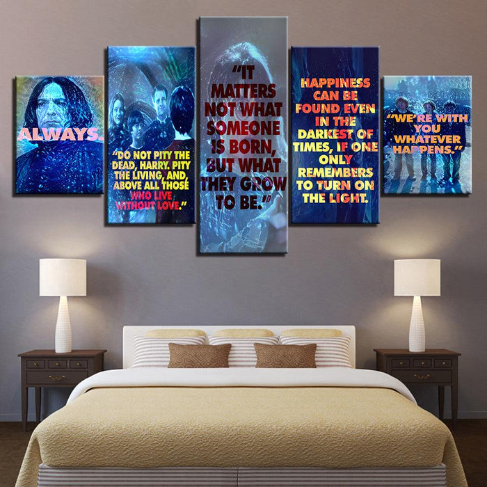 Harry Potter 5 Piece HD Multi Panel Canvas Wall Art Frame - Original Frame