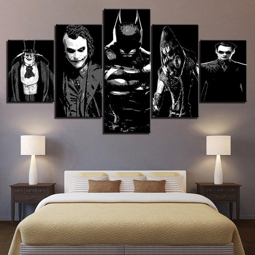 The Batman 5 Piece HD Multi Panel Canvas Wall Art Frame - Original Frame