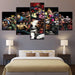 The Fighters Cartoon 5 Piece HD Multi Panel Canvas Wall Art Frame - Original Frame