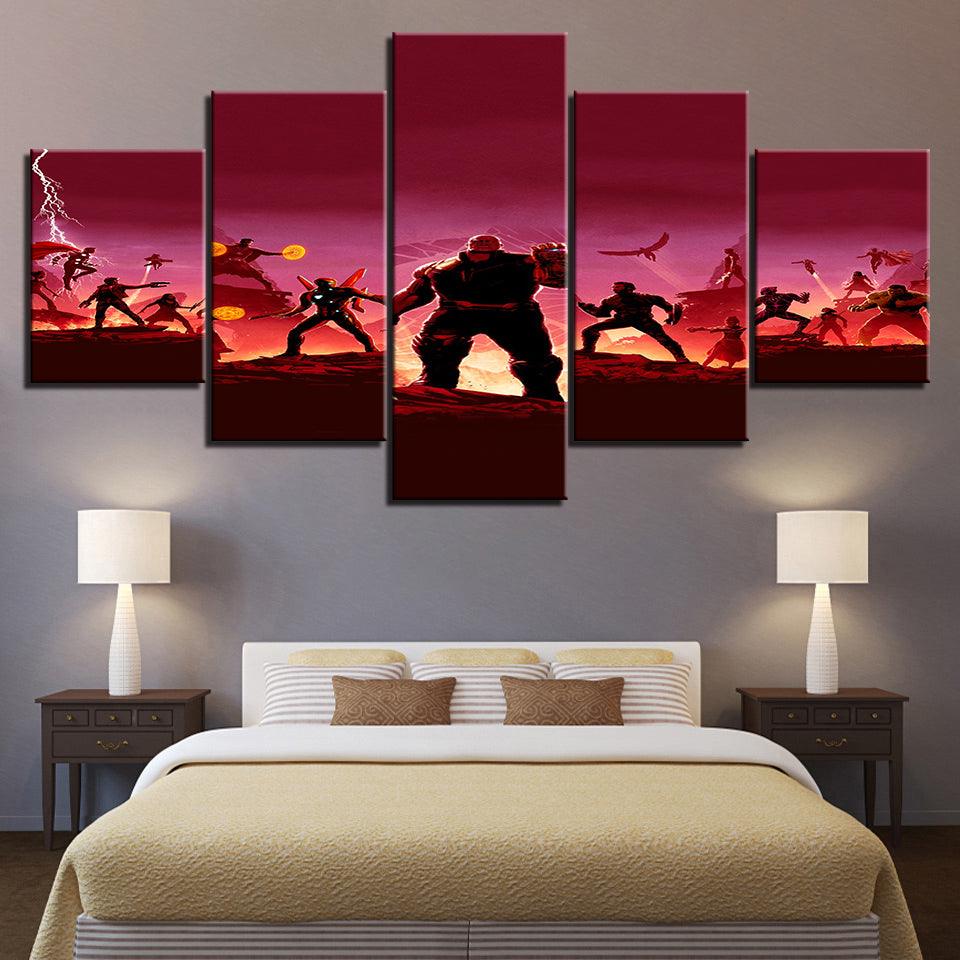 The Avengers Team 5 Piece HD Multi Panel Canvas Wall Art Frame - Original Frame