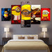 The Minions 5 Piece HD Multi Panel Canvas Wall Art Frame - Original Frame