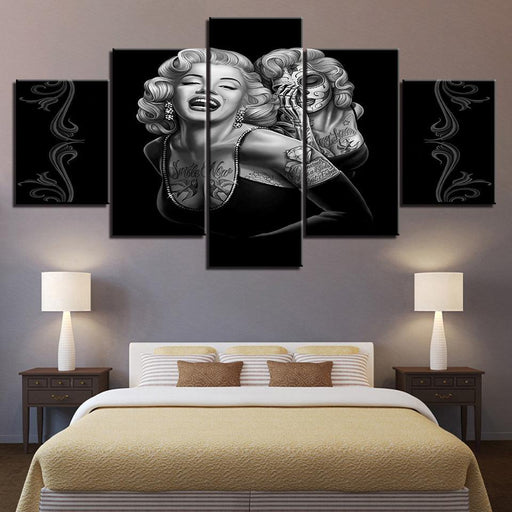 Marilyn Monroe 5 Piece HD Multi Panel Canvas Wall Art Frame - Original Frame