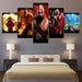 The Red Tatto Team 5 Piece HD Multi Panel Canvas Wall Art Frame - Original Frame