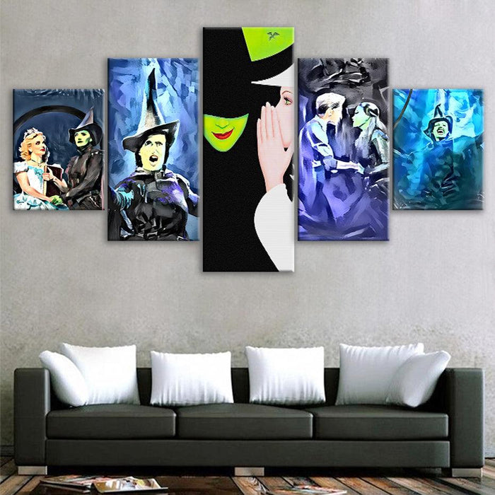 Wicked 5 Piece HD Multi Panel Canvas Wall Art Frame - Original Frame