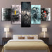 The Smokey Fancy Car Collection 5 Piece HD Multi Panel Canvas Wall Art Frame - Original Frame