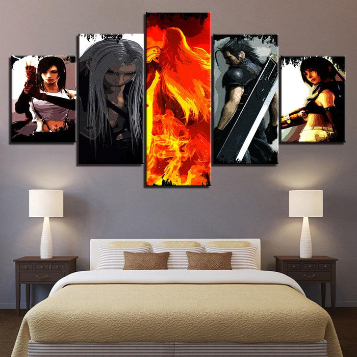 The Fierce Team Collection 5 Piece HD Multi Panel Canvas Wall Art Frame - Original Frame