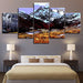 The Rocky Mountains Collection 5 Piece HD Multi Panel Canvas Wall Art Framee - Original Frame