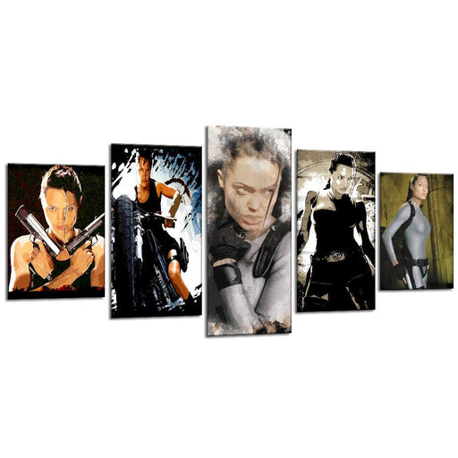 Tomb Raider 5 Piece HD Multi Panel Canvas Wall Art Frame - Original Frame