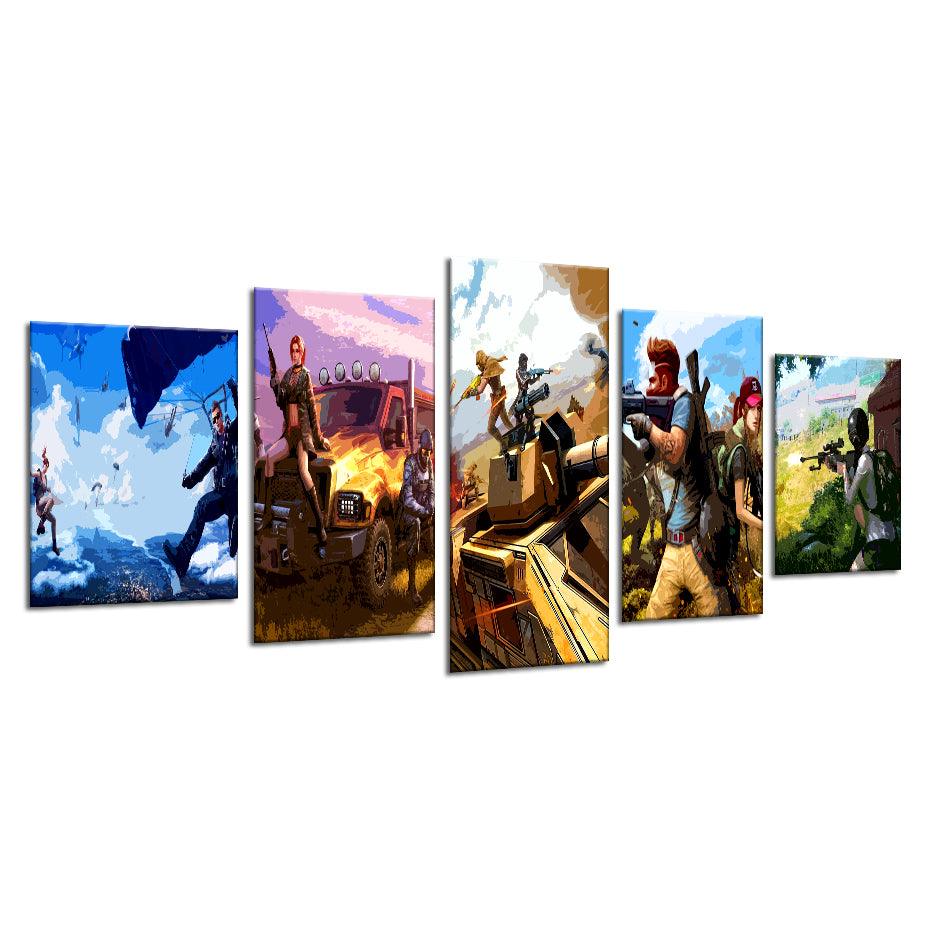 Rules Of Survival 5 Piece HD Multi Panel Canvas Wall Art Frame - Original Frame
