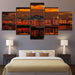 The Sunset At Home 5 Piece HD Multi Panel Canvas Wall Art Frame - Original Frame