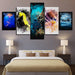 Happiness 5 Piece HD Multi Panel Canvas Wall Art Frame - Original Frame