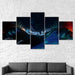 Anime Bold Color HD 5 Piece Multi Panel Canvas - Original Frame