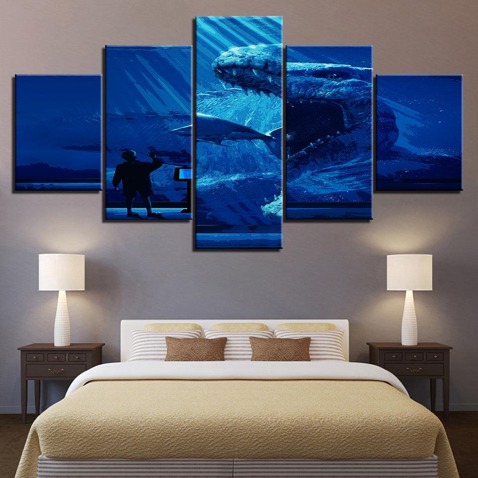 The Animal Of The Ocean 5 Piece HD Multi Panel Canvas Wall Art Frame - Original Frame