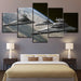 Ships In Space 5 Piece HD Multi Panel Canvas Wall Art Frame - Original Frame