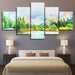 The Mountain Sunshine Collection 5 Piece HD Multi Panel Canvas Wall Art Frame - Original Frame