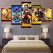 Anime 5 Piece HD Multi Panel Canvas Wall Art Frame - Original Frame