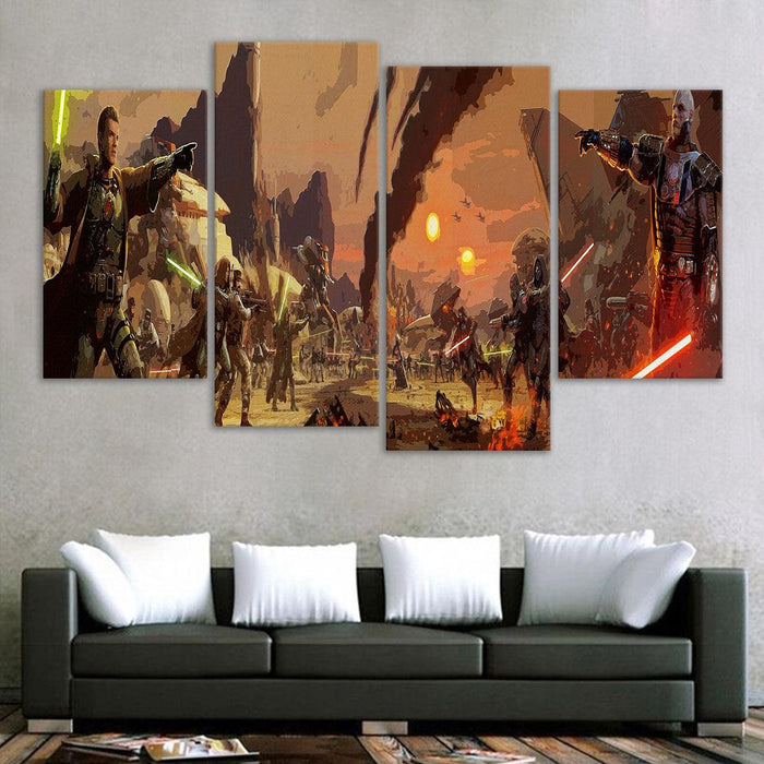 Star Wars 5 Piece HD Multi Panel Canvas Wall Art Frame - Original Frame