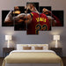 22 Lebron James 5 Piece HD Multi Panel Canvas Wall Art Frame - Original Frame