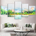 Yosemite National Park 5 Piece HD Multi Panel Canvas Wall Art Frame - Original Frame