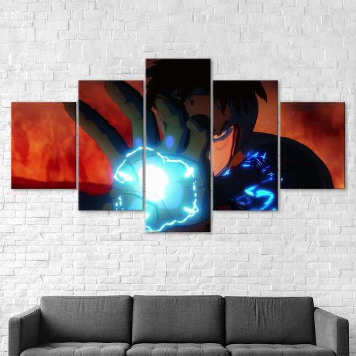 Spriggan Blue Light Concert 5 Piece Canvas Wall Art Frame - Original Frame