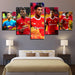 Manchester United Soccer 5 Piece HD Multi Panel Canvas Wall Art Frame - Original Frame