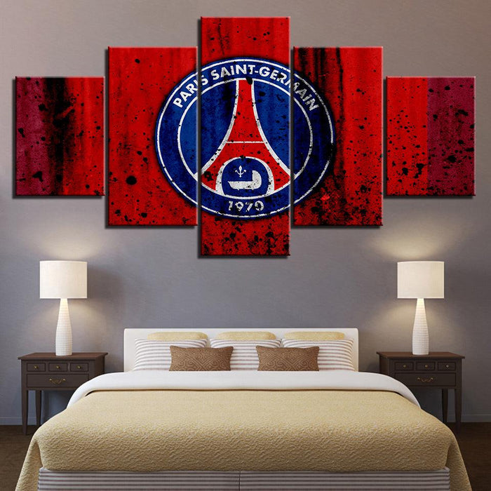 Paris Saint-Germain 5 Piece HD Multi Panel Canvas Wall Art Frame - Original Frame