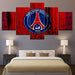 Paris Saint-Germain 5 Piece HD Multi Panel Canvas Wall Art Frame - Original Frame