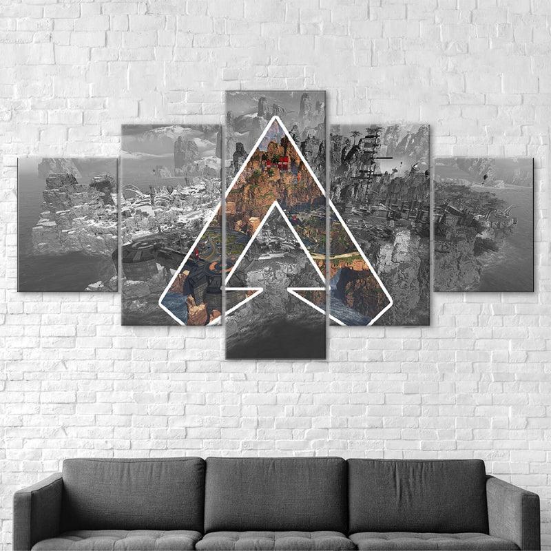 Apex Legends Stunning 5 Panel Canvas 3D Wall Decor - Original Frame