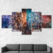 Apex Legends Anime 5 Piece Super Heroes Print Canvas Wall Art Frames - Original Frame