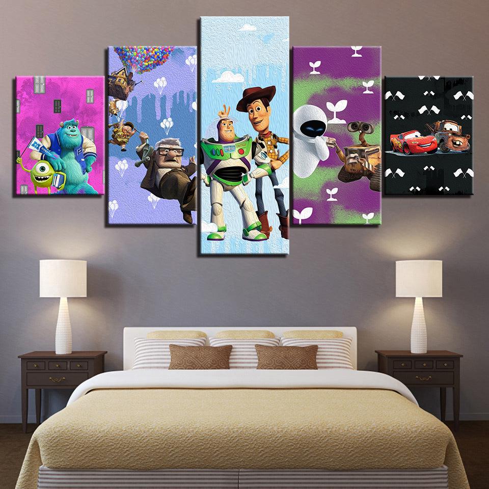 Animated Movies 5 Piece HD Multi Panel Canvas Wall Art Frame - Original Frame