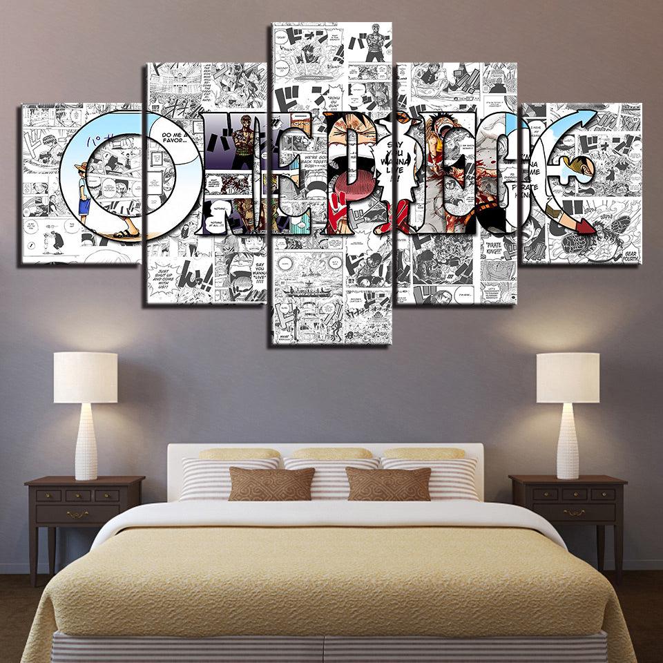 Comic Style 5 Piece HD Multi Panel Canvas Wall Art Frame - Original Frame