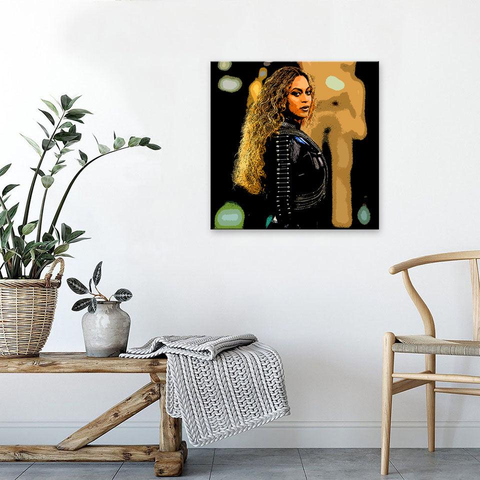 Superbowl Beyoncé 1 Piece HD Multi Panel Canvas Wall Art Frame - Original Frame