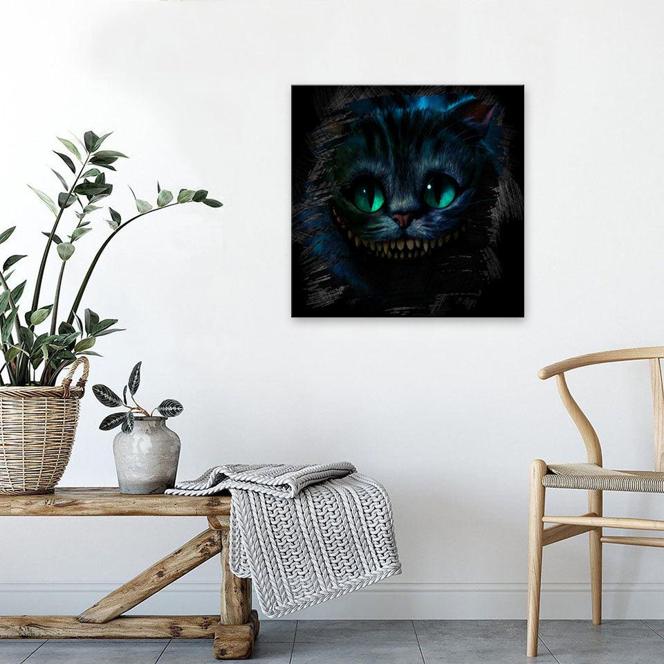 Alice´s Cat Portrait 1 Piece HD Multi Panel Canvas Wall Art Frame - Original Frame