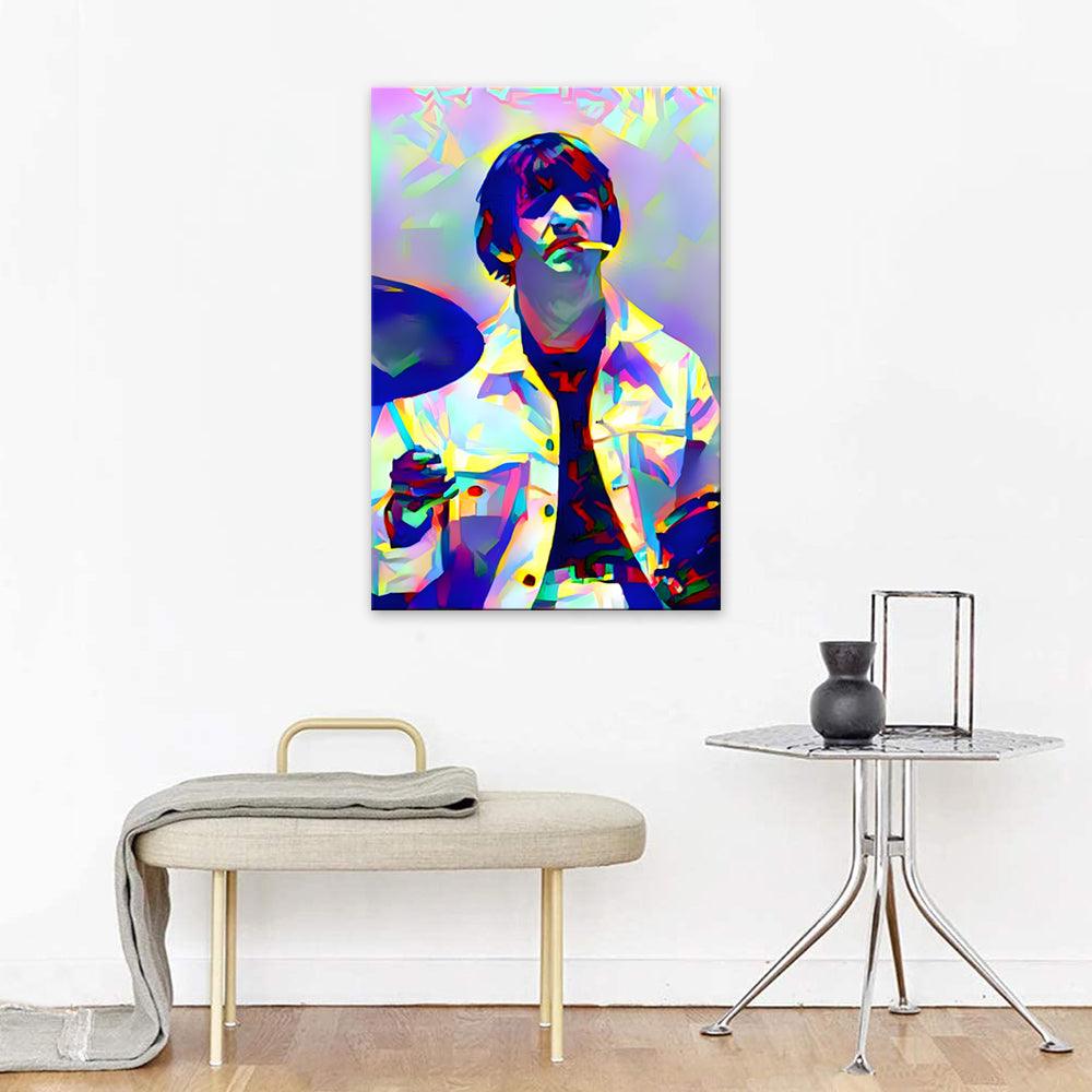 Colorful Drums The Beatles 1 Piece HD Multi Panel Canvas Wall Art Frame - Original Frame