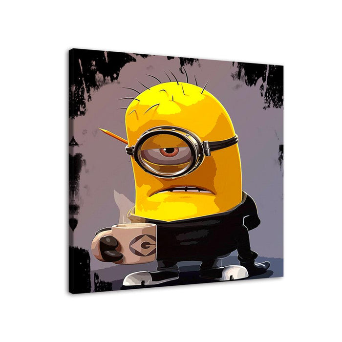 Coffee The Minions 1 Piece HD Multi Panel Canvas Wall Art Frame - Original Frame