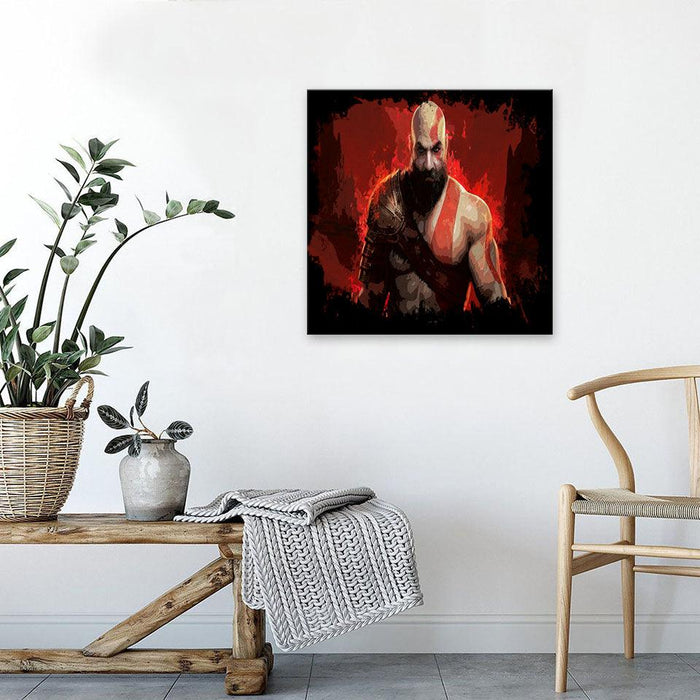 The Red Iron Fighter 1 Piece HD Multi Panel Canvas Wall Art Frame - Original Frame