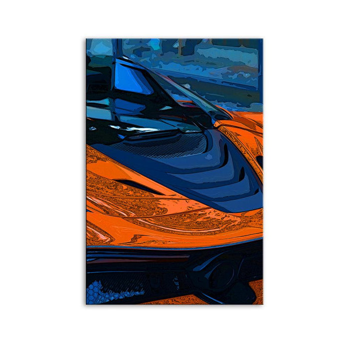 The Orange Formula 1 Car 1 Piece HD Multi Panel Canvas Wall Art Frame