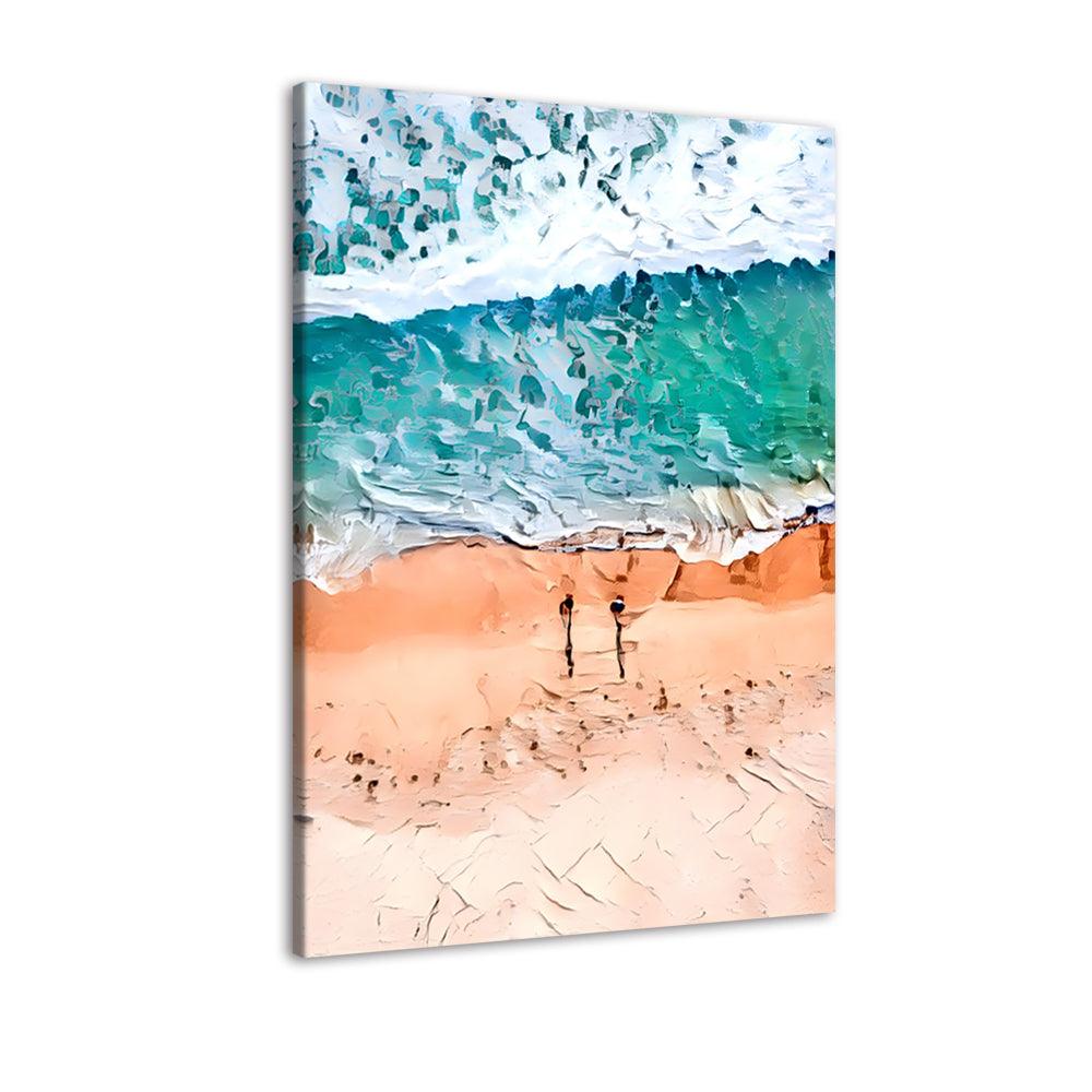 The Abstract Minimalist Seashore 1 Piece HD Multi Panel Canvas Wall Art Frame - Original Frame