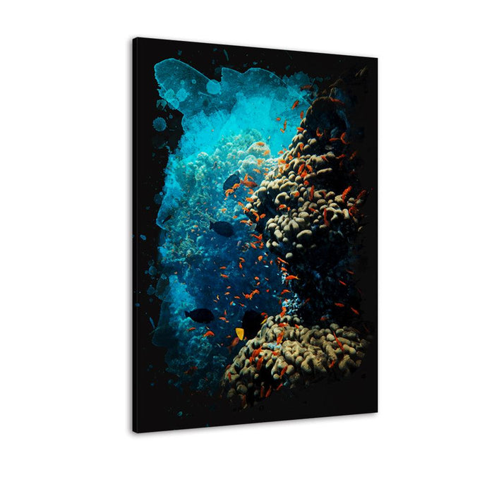 The Deep Coral 1 Piece HD Multi Panel Canvas Wall Art Frame - Original Frame