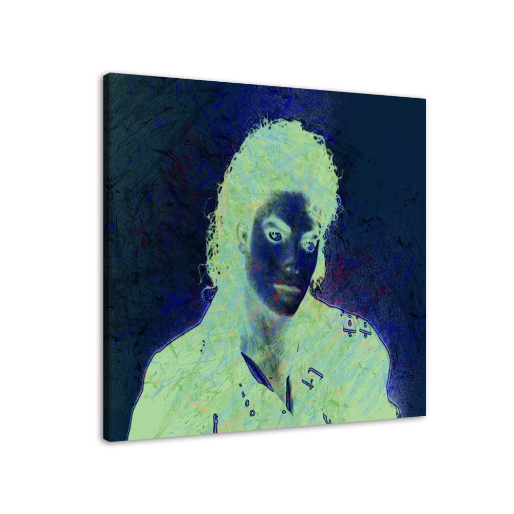 Blue Michael Jackson 1 Piece HD Multi Panel Canvas Wall Art Frame - Original Frame