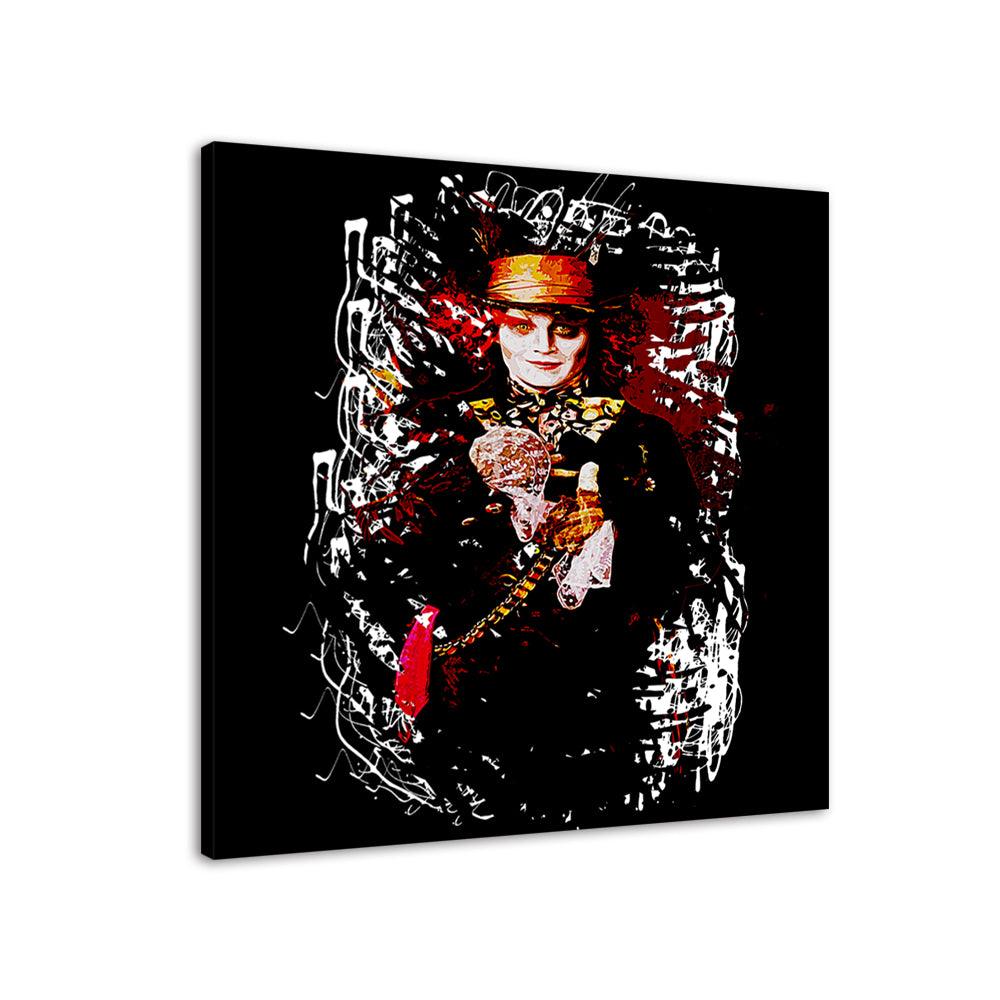 The Mad Hatter Portrait 1 Piece HD Multi Panel Canvas Wall Art Frame - Original Frame