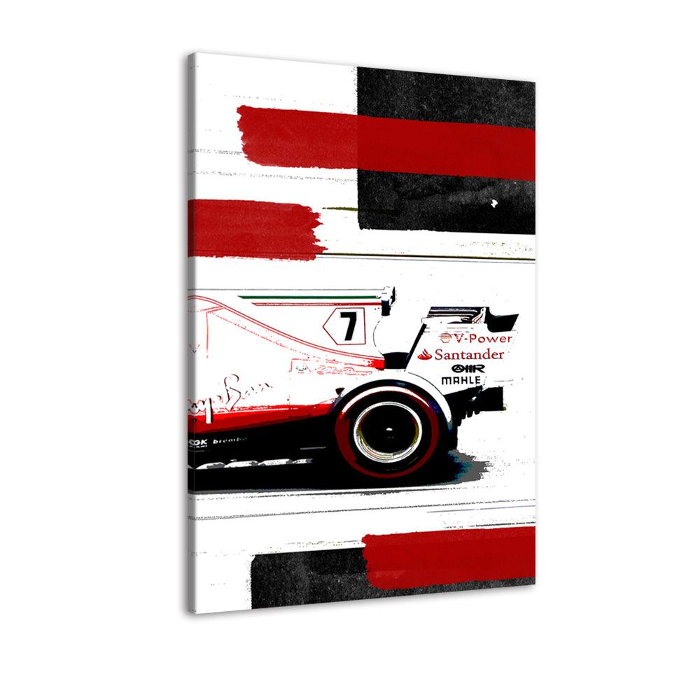 The Santander Racing Car 1 Piece HD Multi Panel Canvas Wall Art Frame - Original Frame